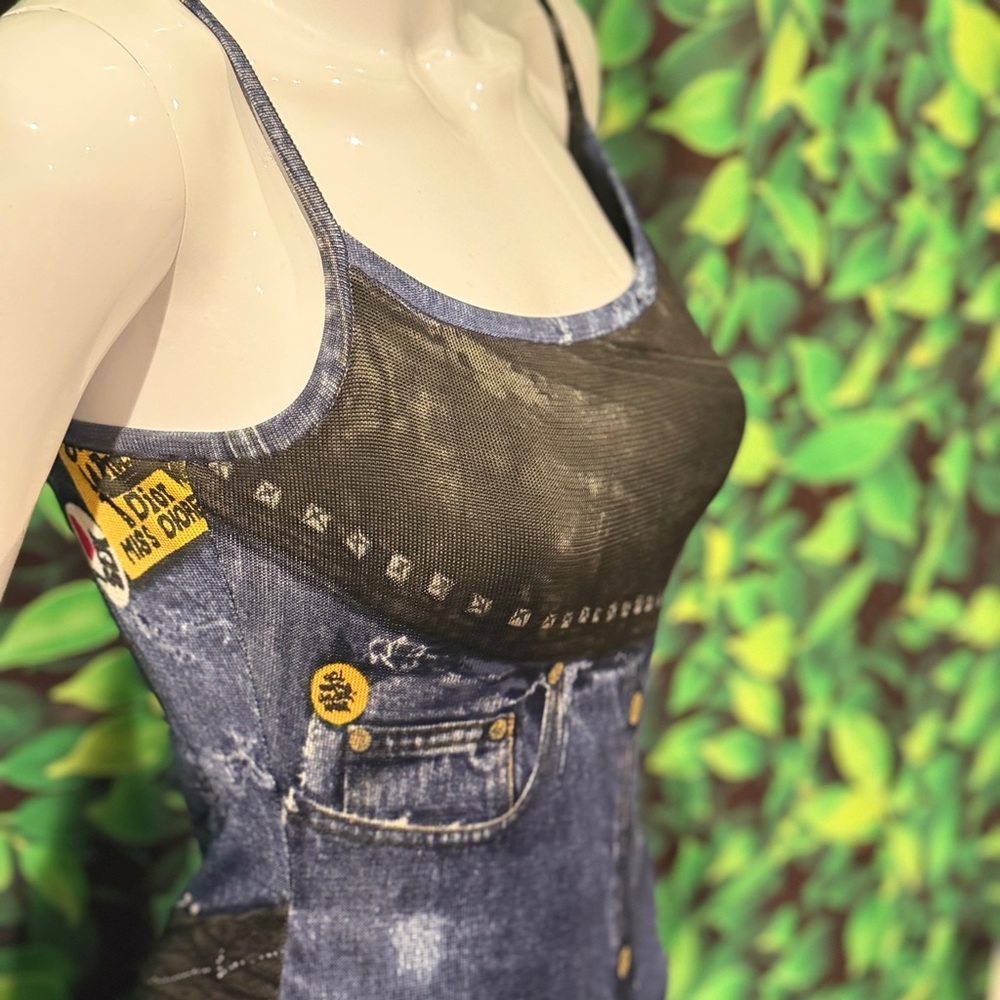 Dior Blue Patchwork Denim Dress - Picture 7 of 11